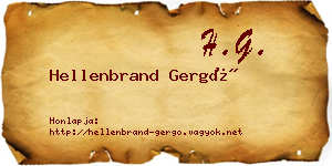 Hellenbrand Gergő névjegykártya