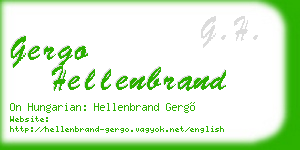 gergo hellenbrand business card